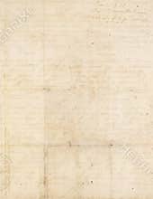 Antique vintage folded textured paper with script