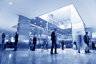 Blue business hall