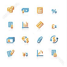 Contour finance icons