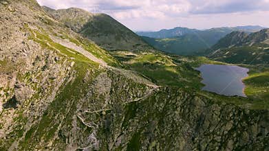 Footage was made from a drone at lake Bucura, in Hunedoara county, Romania.