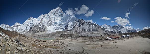 Panoramic Everest peaks