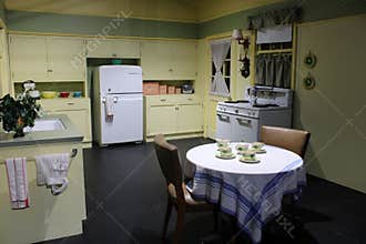Room set up as it was on TV show, Lucy & Desi Museum, Jamestown, NY, summer, 2021