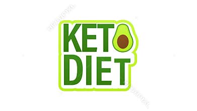 Ketogenic diet logo sign. Keto diet. Motion graphics
