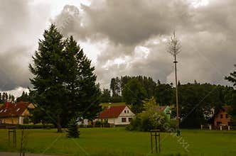 Village in the Bohemian Forest, Czech Republic.