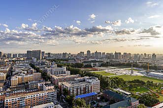Morning view of Changchun City, China