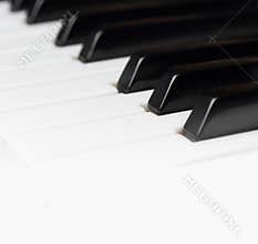 Old piano keys as acoustic piano music background