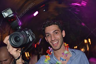 Photographer at a party
