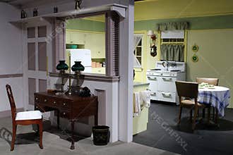 Rooms set up as they were on TV show, Lucy & Desi Museum, Jamestown, NY, summer, 2021