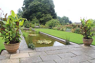 The Long Pond At Historic Tintinhull House And Gardens, Somerset, UK