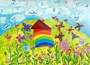 Painted house