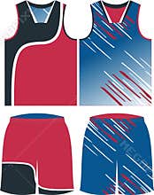 Reversible Basketball Singlet Shorts Illustration Vectors