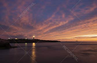 Sunset with lighthouse
