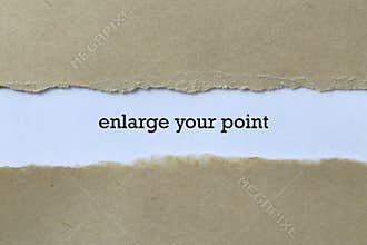 Enlarge your point word on paper