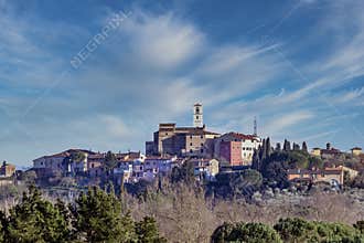 View of Montecastello, Pontedera, Pisa, Tuscany, Italy