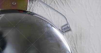 Ringing school break bell or alarm system to protect the premises from burglary and illegal entry, hanging on the wall