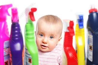 Attention: Baby wants to play with cleaner