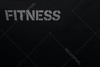 Fitness logo on black background.