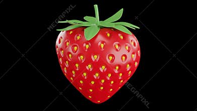 Strawberry isolated. Strawberries isolate. Whole strawberry on white. Strawberries isolate. Full depth of field. With