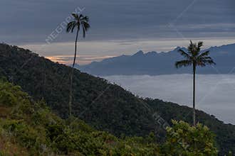 Sunrise over the mountains of the Sierra Nevada de Santa Marta