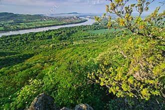 View from Burda mountains towards Esztergom and Sturovo