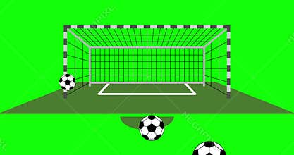 Video Soccer balls score goals in football gate