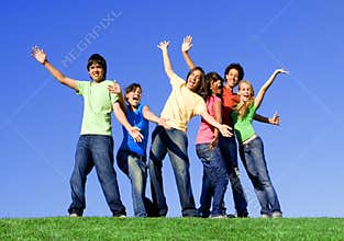 young group Teens
