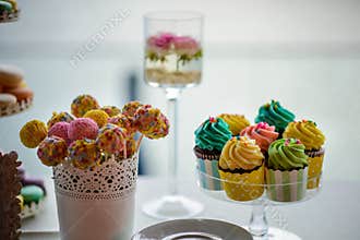 Crazy colored delicious sweets