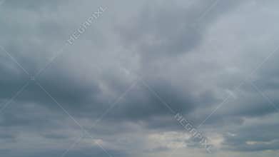 Clouds before thunder storm coming. Dramatic cloudy rainy sky. Time lapse.