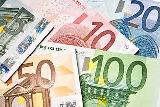 Euro banknotes