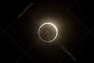 Tokyo, Japan - May 21: Annular eclipse