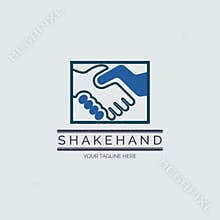 shakehand bussines logo template design for brand or company and other