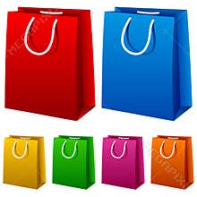 Colorful Shopping Bags Set