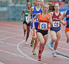 2012 Track - Female HS relay runners