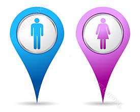Location woman men icon
