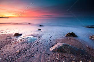 Sunrise on the beach.