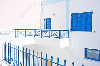 Greek blue and pink.