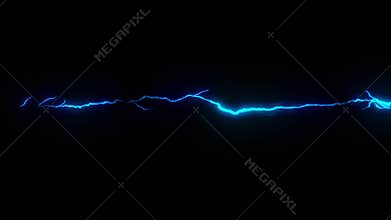 Blue Lightning Thunderbolt Graphic Element Loop Overlay