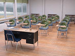 COVID, School Classroom, Virus, Pandemic