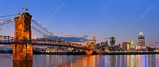 Cincinnati skyline panorama.
