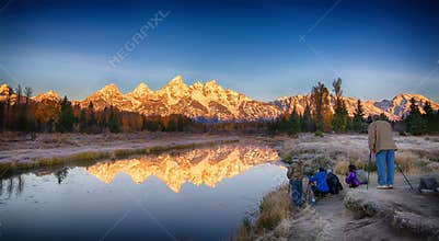 Photographers at Grand Teton National Park