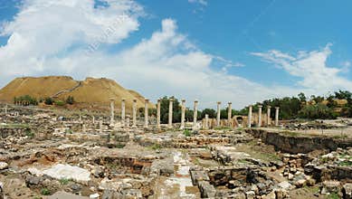 Panorama of ancient ruins of Beit Shearim,Israel