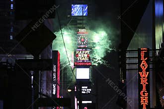 Times Square ball drop New Years Eve in NYC 2021