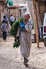 Rissani, Morocco - Oct 18, 2019: Rissani market is considered as the most important market in the region
