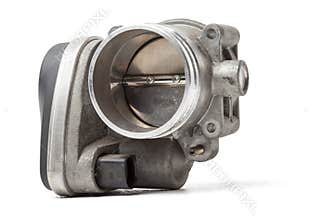 Car part engine throttle valve opened by the gas pedal to supply more air to the engine. spare parts catalog for vehicles from the