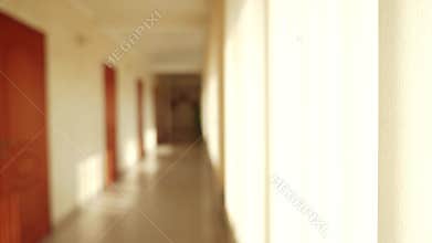 empty hotel corridor into the coronavirus a pandemic. bankruptcy of hostel hotel in coronavirus no people losses. empty