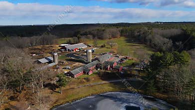 Great Brook Farm State Park aerial view, Massachusetts, USA