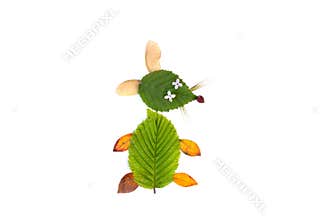 DIY dry leaf clip-art for kids, tutorial