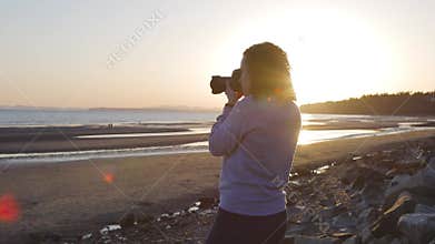 Adventure Travel Photographer at West Pacific Ocean Coast.