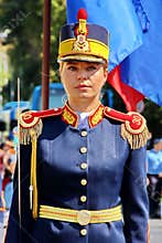 Military Woman in Romania