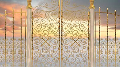 Pearly gates opening
